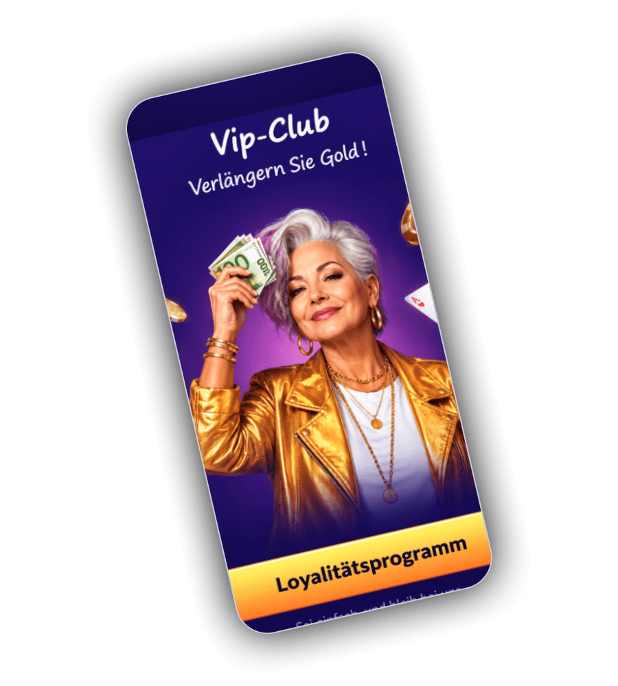 SpinGranny VIP-Club mit den vier Rängen Bronze, Silber, Gold und Platin